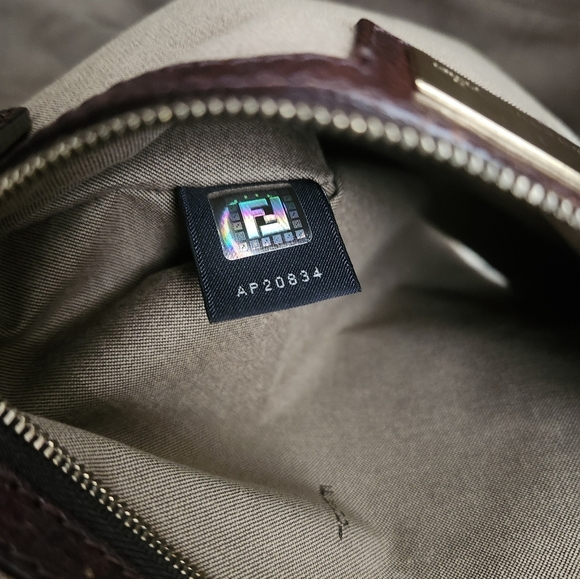 Fendi Brown Zucchino Canvas and Leather Tote - Picture 13 of 14